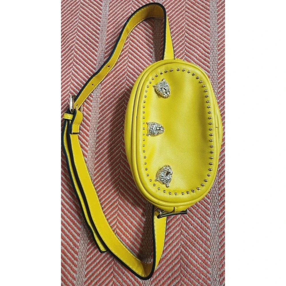 Topshop Bumbag Yellow Tiger Embellishment Jewel Fanny Pack Bag Purse‎ NEW